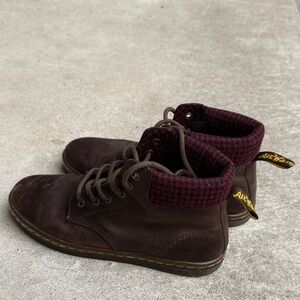 Doc Martens Women's Brown Leather Lace-Up Boots